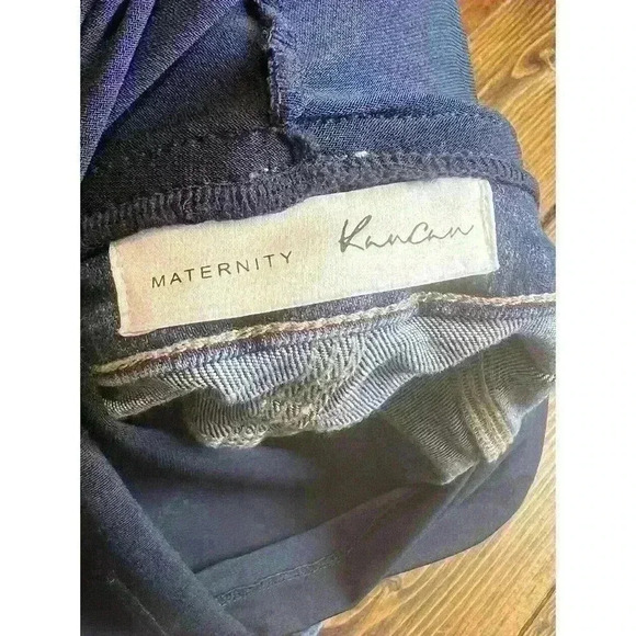 Kancan Maternity Denim Capris Dark Wash Distressed Size 7 - Picture 8 of 9